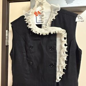 Vintage 1950s dress size Small fun collar